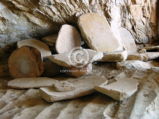 Metates at Cliff Palace