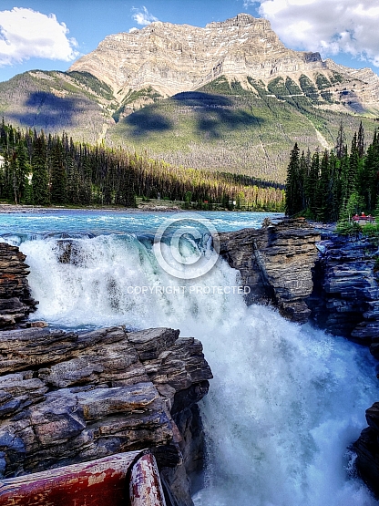 Athabasca Fall Under Mount Kerkeslin