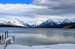 View from Apgar Pier on Lake McDonald
