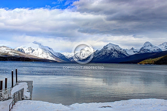 View from Apgar Pier on Lake McDonald