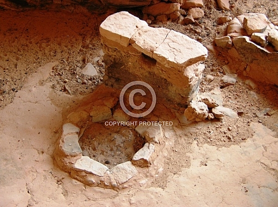 Fire pit at Keet Seel