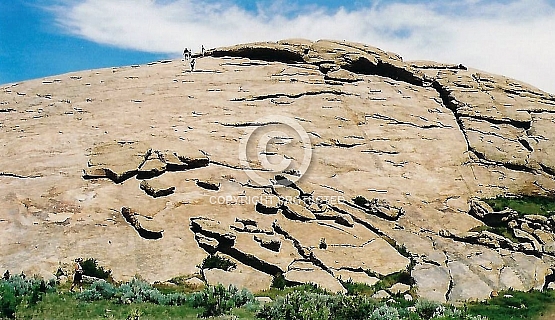 Independence Rock on the Oregon Trail