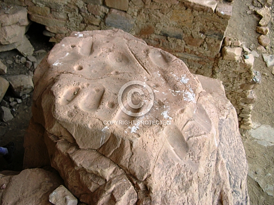 Metate Grinding Boulder in Lion House