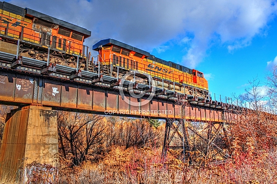 Engine on the Whitefish River Bridge