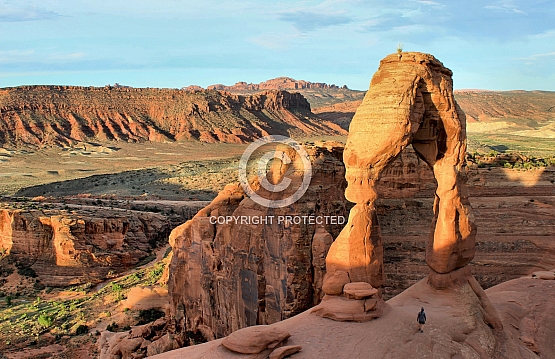 Delicate Arch Above Winter Camp Wash