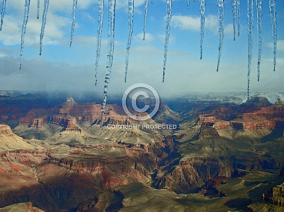 Canyon Ice Above Bright Angel Trail